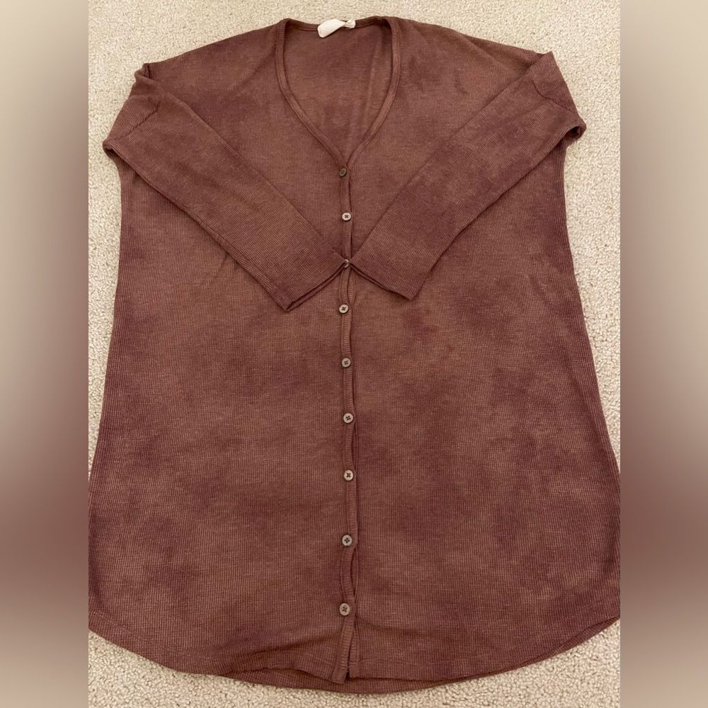 Women’s White Crow button down thermal shirt